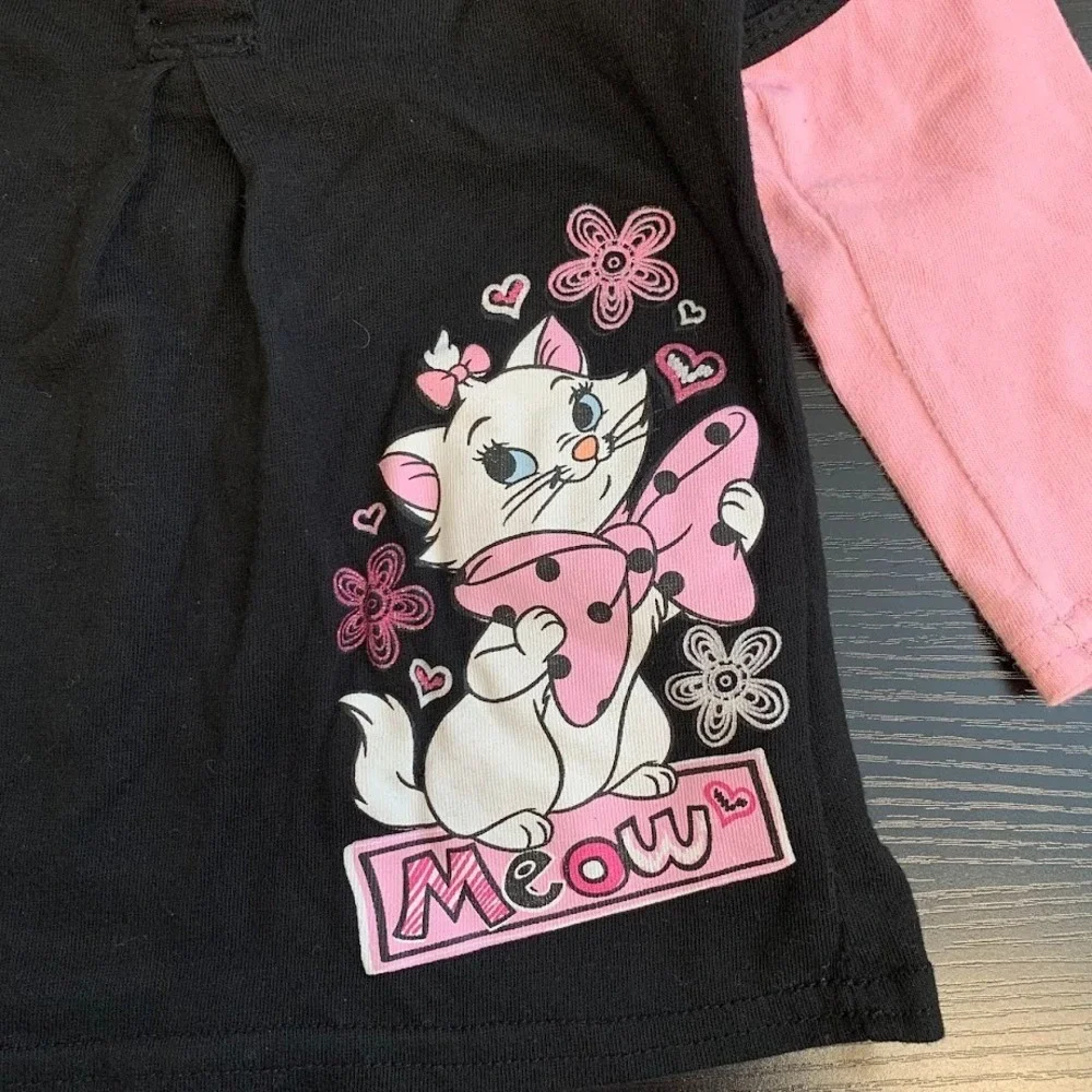 Disney The Aristocats Marie Pink/Black Outfit Set Baby‎ Girl 18 Months